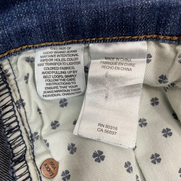 Lucky Brand 221 Jeans 34x30 Straight Leg Comfort Dark Blue Denim Mens - Picture 4 of 9